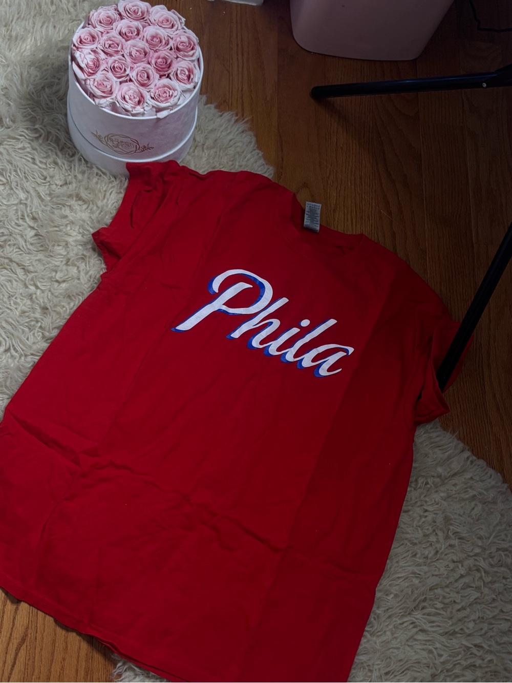 Red 'Phila' Short Sleeve Graphic Tee - Brand Unspecified